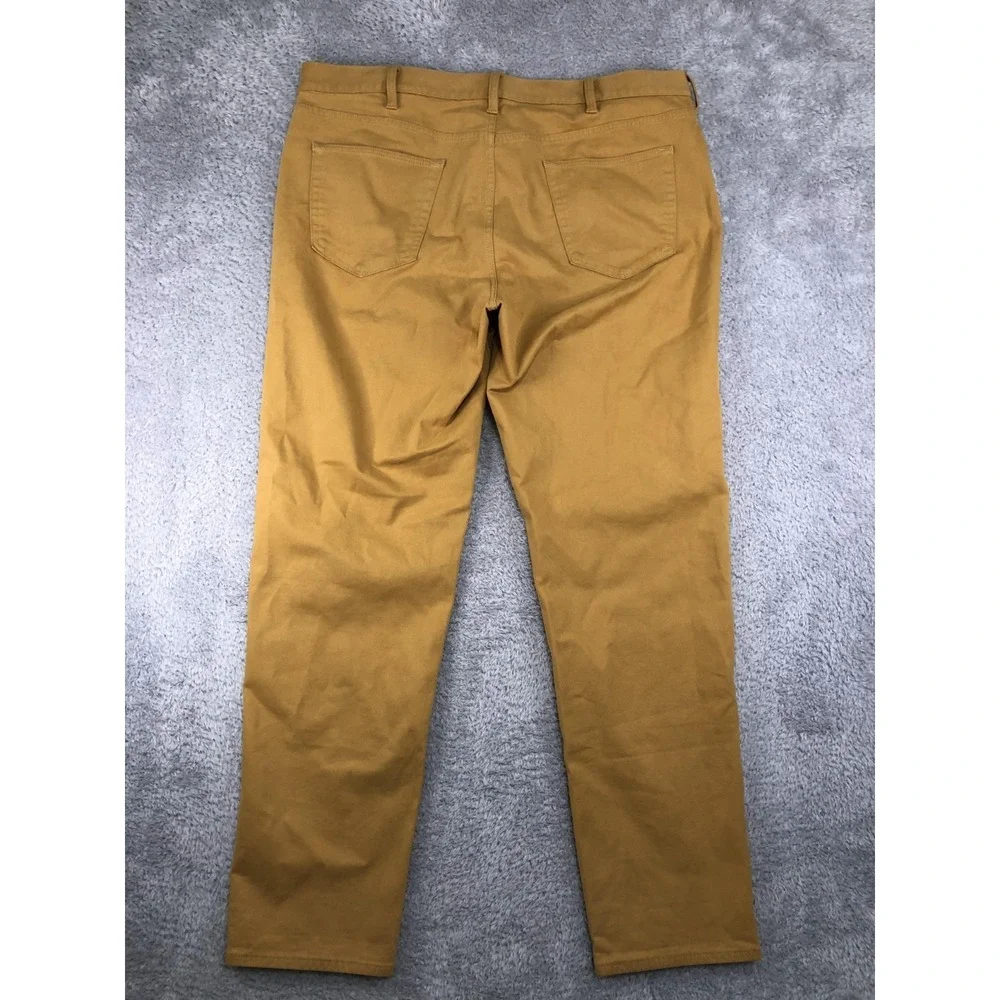 Banana Republic Pants Men 40x32 (Tag 40x34) Yellow Traveler Athletic Tapered Fit